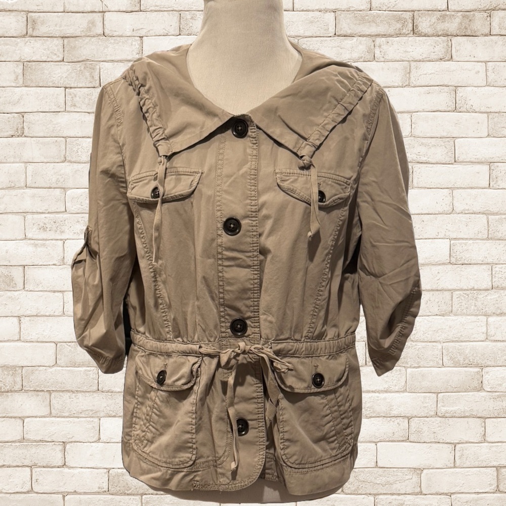 LOFT Utility Jacket Khaki Tan Brown Size XLP